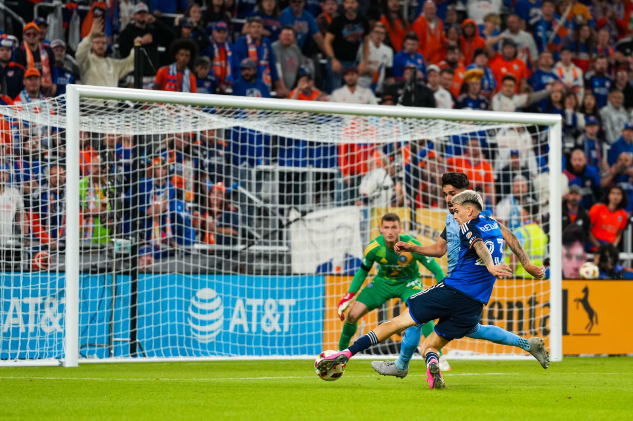 CINCINNATI, OHIO - OCTOBER 28: FC Cincinnati against New York City FC on October 28, 2024 at TQL Stadium in Cincinnati, Ohio.