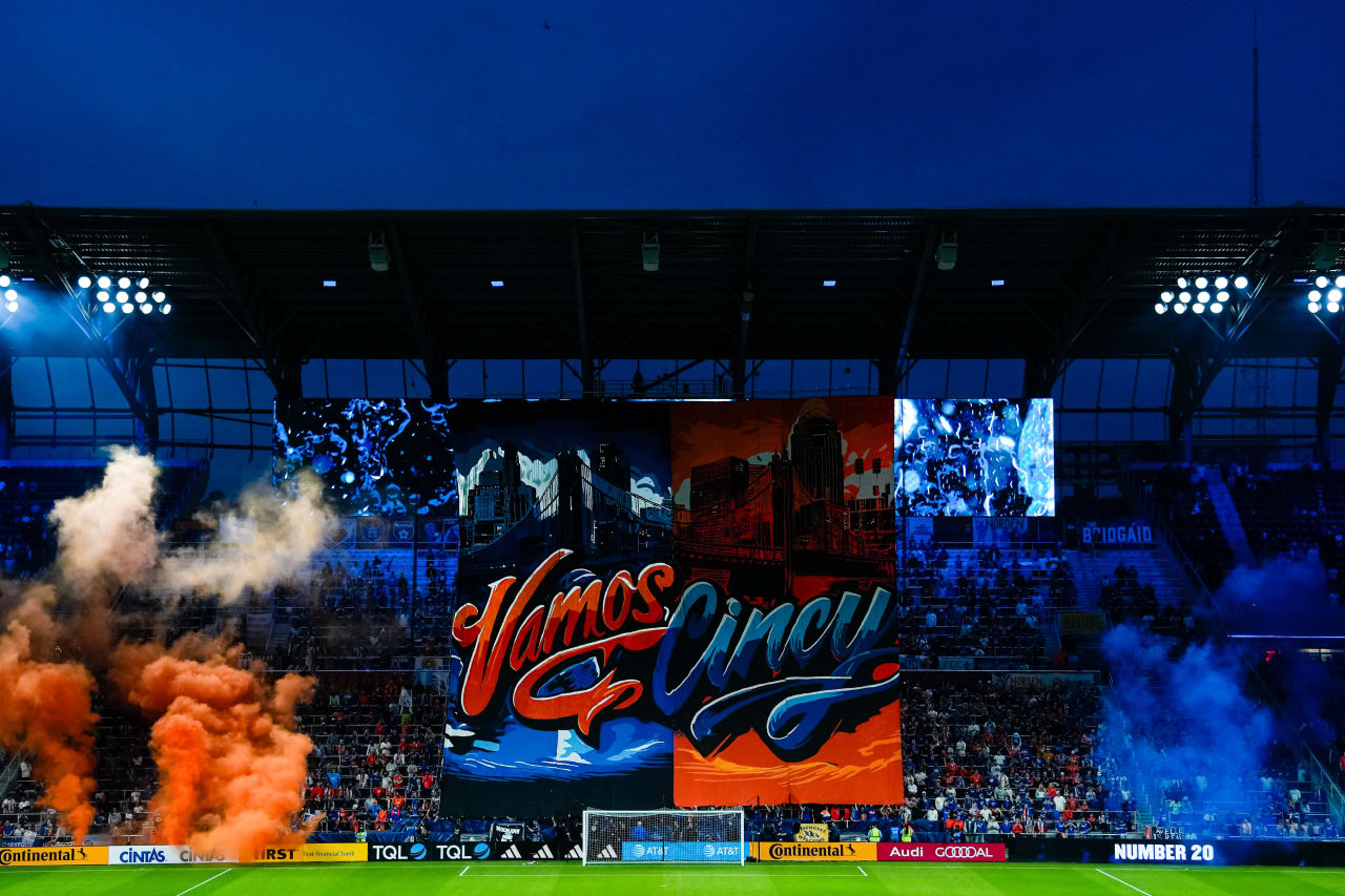 CINCINNATI, OHIO - OCTOBER 28: FC Cincinnati against New York City FC on October 28, 2024 at TQL Stadium in Cincinnati, Ohio.