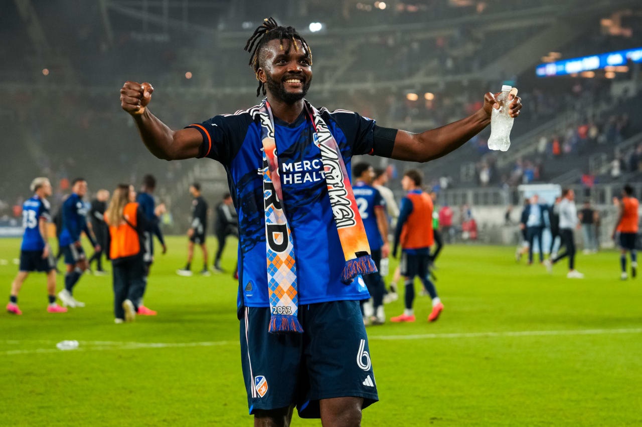 CINCINNATI, OHIO - OCTOBER 28: FC Cincinnati against New York City FC on October 28, 2024 at TQL Stadium in Cincinnati, Ohio.