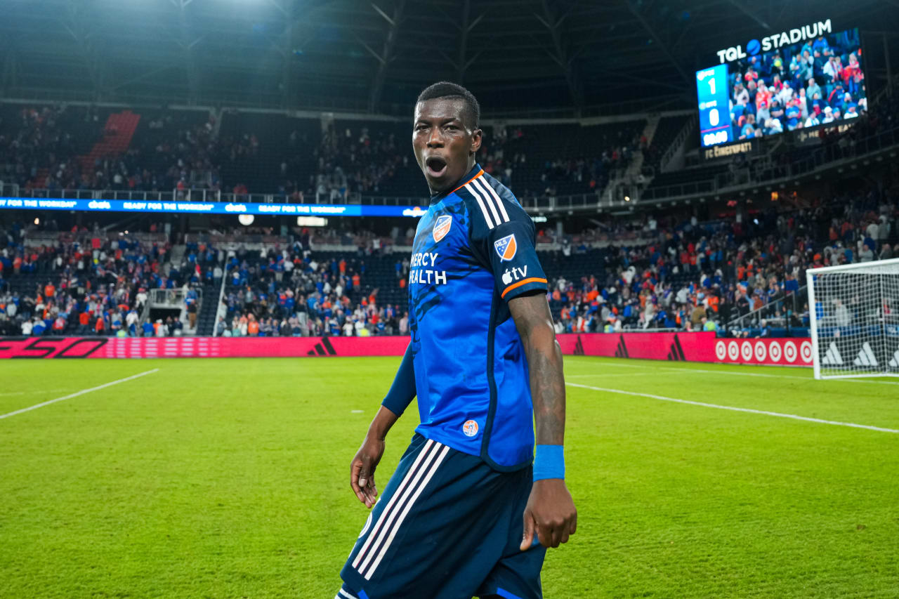CINCINNATI, OHIO - OCTOBER 28: FC Cincinnati against New York City FC on October 28, 2024 at TQL Stadium in Cincinnati, Ohio.