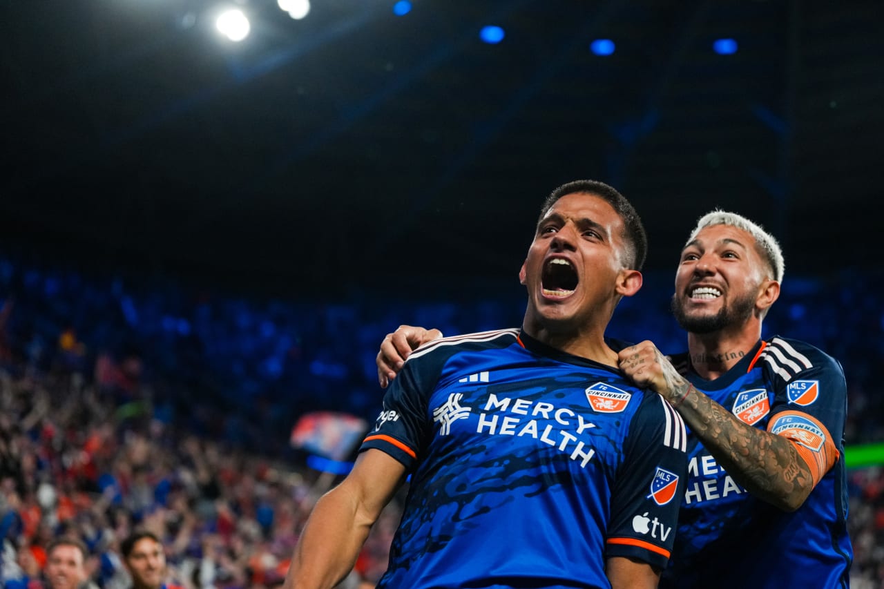 CINCINNATI, OHIO - OCTOBER 28: FC Cincinnati against New York City FC on October 28, 2024 at TQL Stadium in Cincinnati, Ohio.
