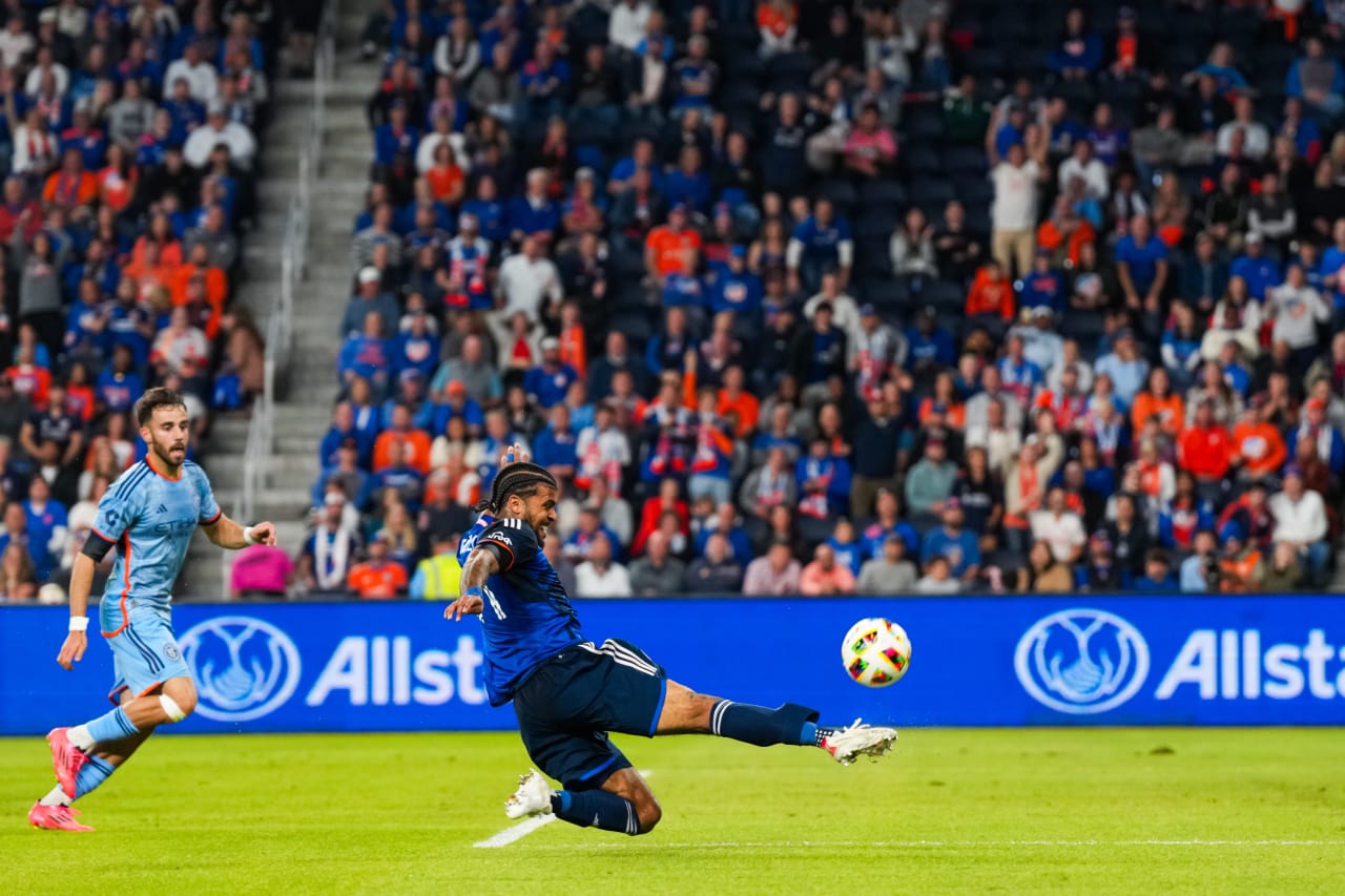 CINCINNATI, OHIO - OCTOBER 28: FC Cincinnati against New York City FC on October 28, 2024 at TQL Stadium in Cincinnati, Ohio.