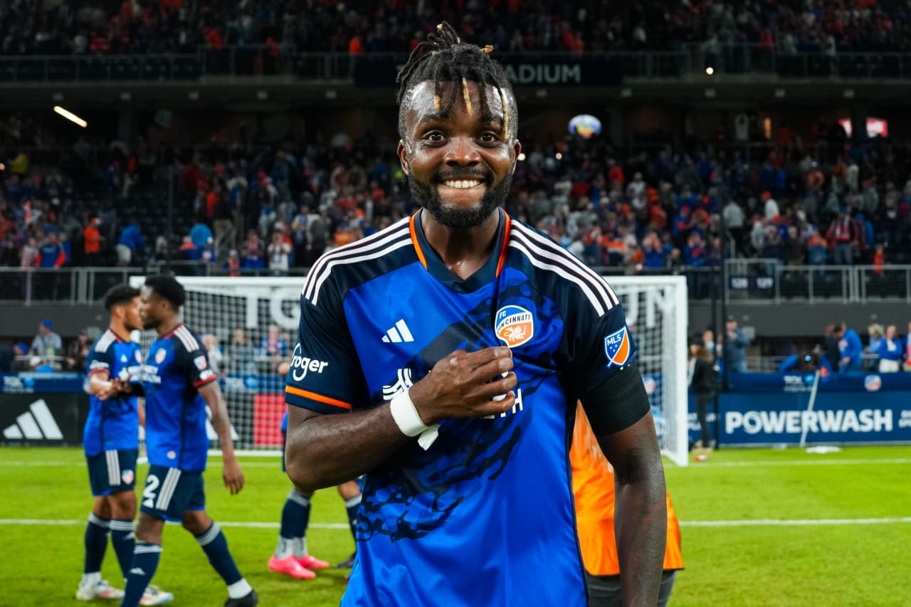 CINCINNATI, OHIO - OCTOBER 28: FC Cincinnati against New York City FC on October 28, 2024 at TQL Stadium in Cincinnati, Ohio.