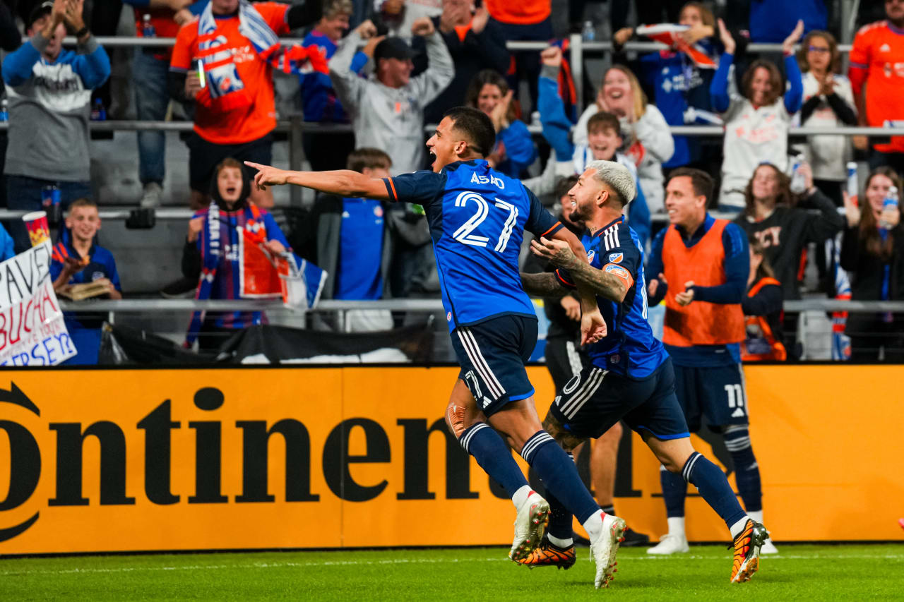 CINCINNATI, OHIO - OCTOBER 28: FC Cincinnati against New York City FC on October 28, 2024 at TQL Stadium in Cincinnati, Ohio.