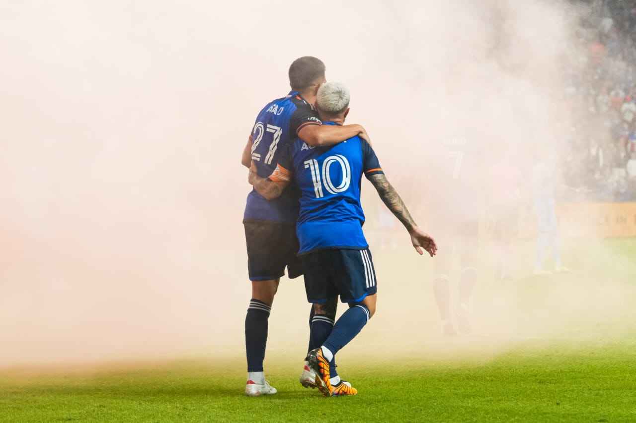 CINCINNATI, OHIO - OCTOBER 28: FC Cincinnati against New York City FC on October 28, 2024 at TQL Stadium in Cincinnati, Ohio.