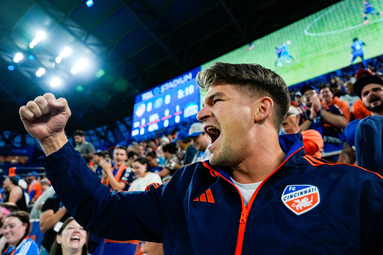 CINCINNATI, OHIO - OCTOBER 28: FC Cincinnati against New York City FC on October 28, 2024 at TQL Stadium in Cincinnati, Ohio.