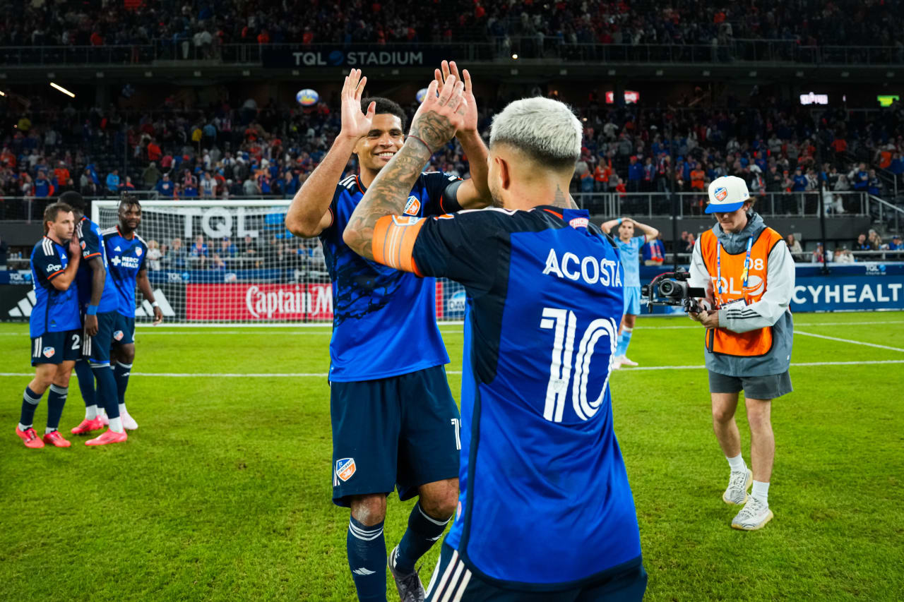 CINCINNATI, OHIO - OCTOBER 28: FC Cincinnati against New York City FC on October 28, 2024 at TQL Stadium in Cincinnati, Ohio.