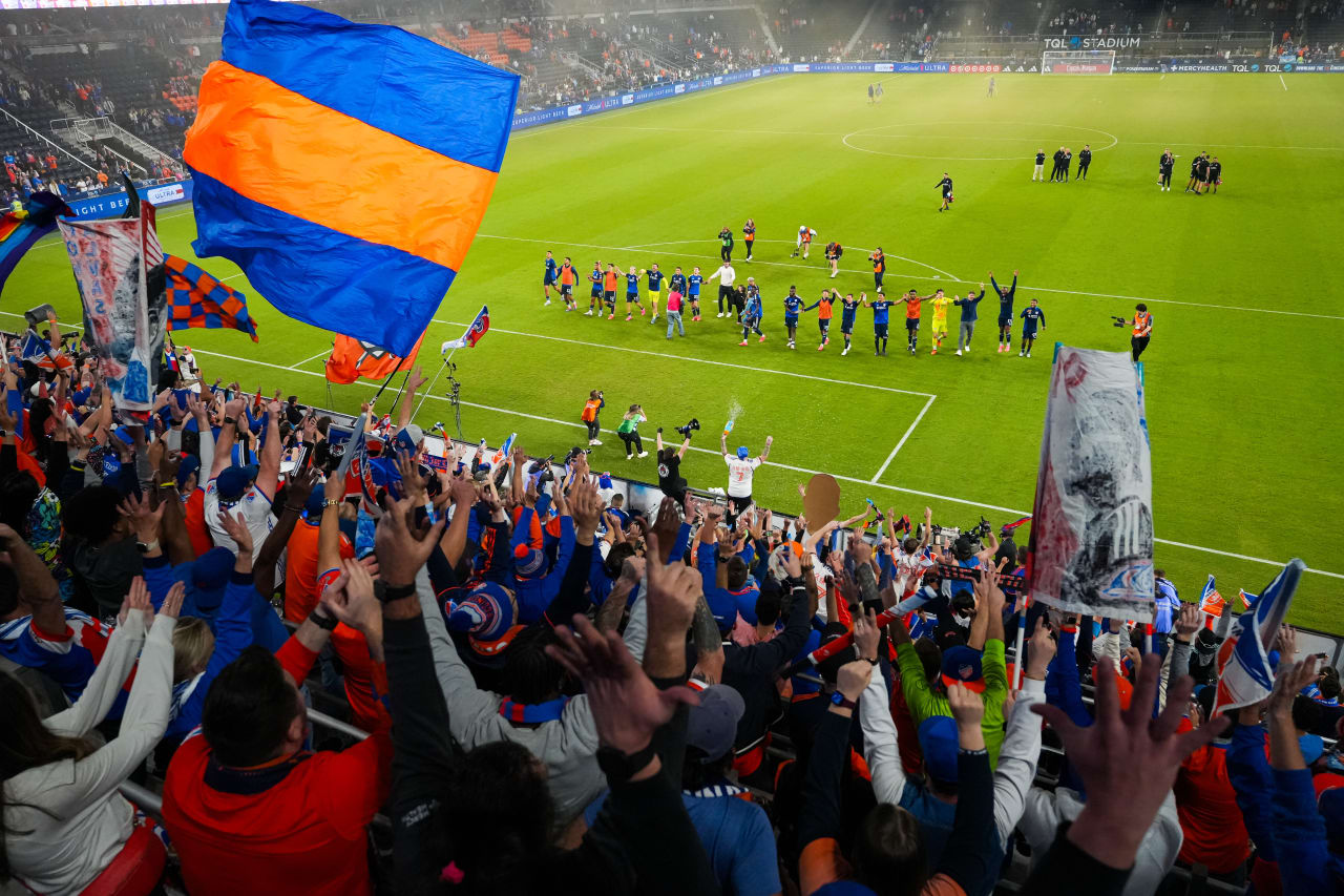 CINCINNATI, OHIO - OCTOBER 28: FC Cincinnati against New York City FC on October 28, 2024 at TQL Stadium in Cincinnati, Ohio.