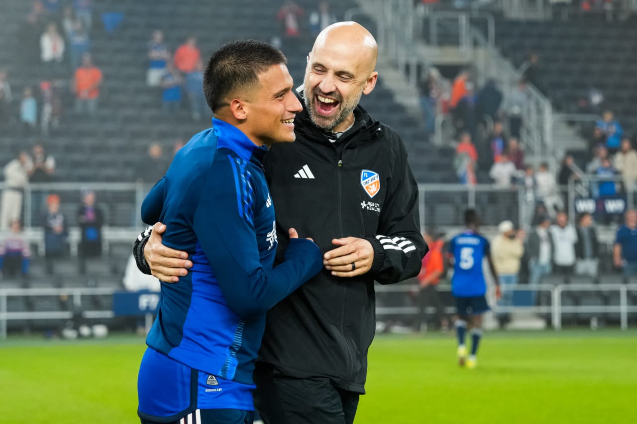 CINCINNATI, OHIO - OCTOBER 28: FC Cincinnati against New York City FC on October 28, 2024 at TQL Stadium in Cincinnati, Ohio.