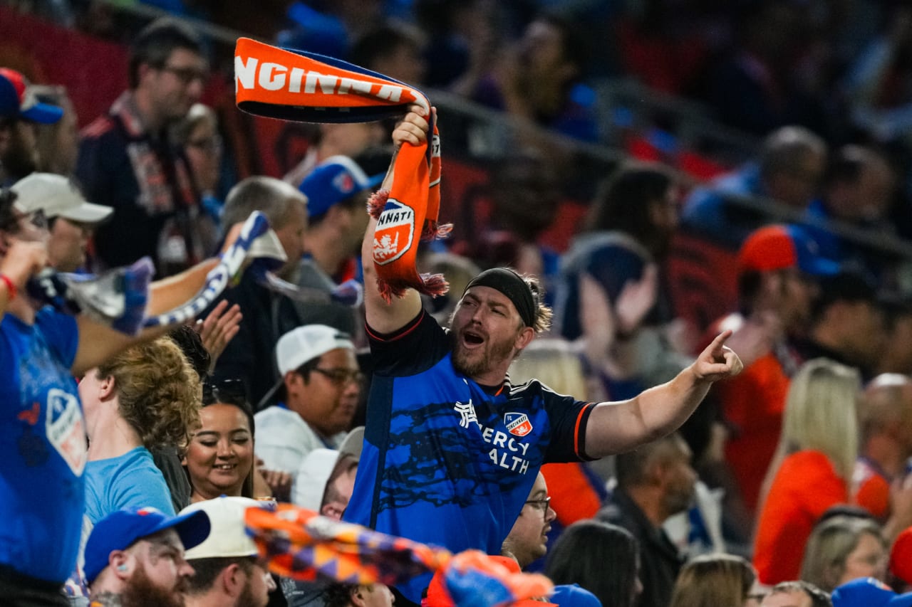 CINCINNATI, OHIO - OCTOBER 28: FC Cincinnati against New York City FC on October 28, 2024 at TQL Stadium in Cincinnati, Ohio.