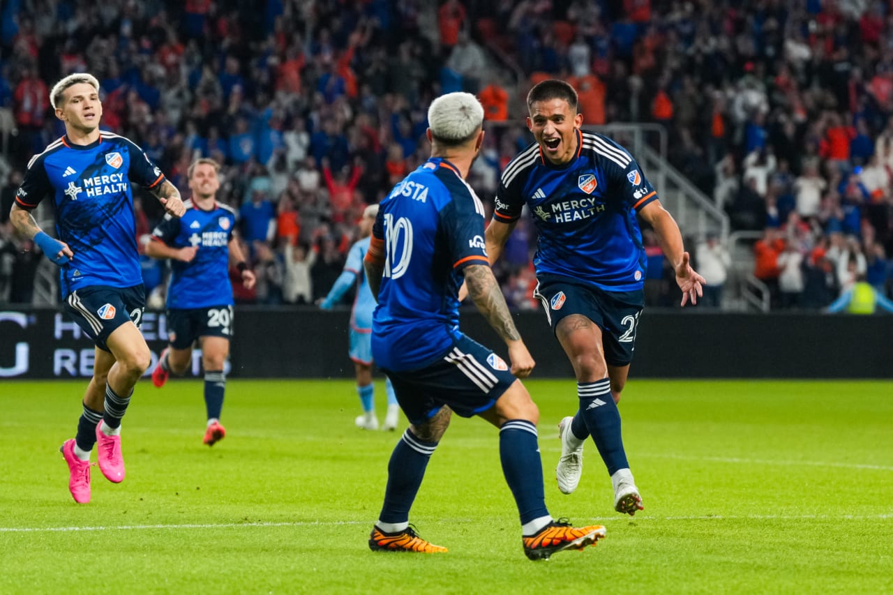 CINCINNATI, OHIO - OCTOBER 28: FC Cincinnati against New York City FC on October 28, 2024 at TQL Stadium in Cincinnati, Ohio.