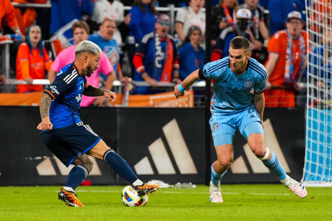 CINCINNATI, OHIO - OCTOBER 28: FC Cincinnati against New York City FC on October 28, 2024 at TQL Stadium in Cincinnati, Ohio.