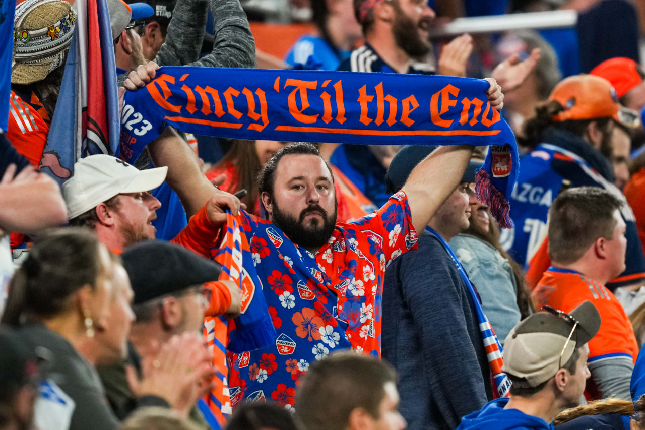 CINCINNATI, OHIO - OCTOBER 28: FC Cincinnati against New York City FC on October 28, 2024 at TQL Stadium in Cincinnati, Ohio.