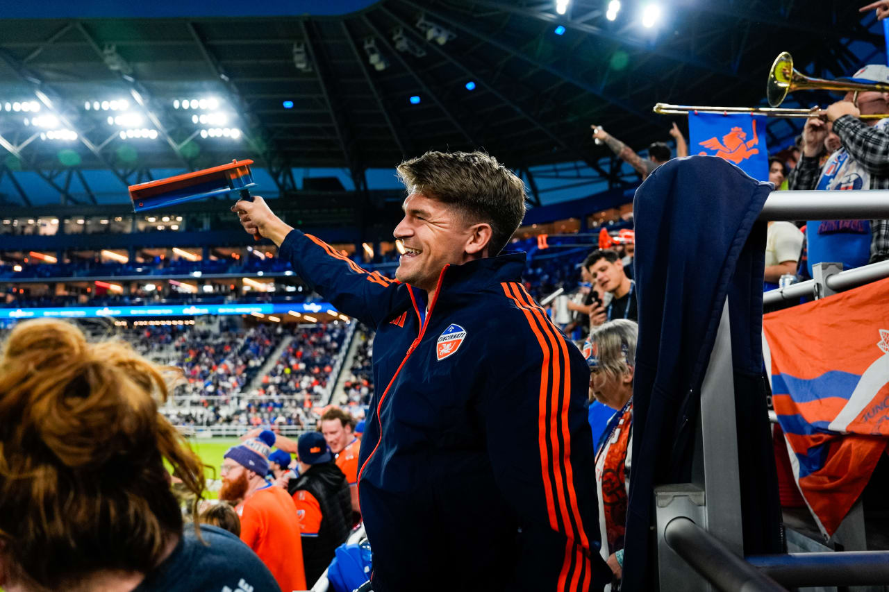 CINCINNATI, OHIO - OCTOBER 28: FC Cincinnati against New York City FC on October 28, 2024 at TQL Stadium in Cincinnati, Ohio.